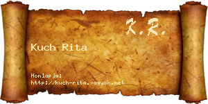 Kuch Rita névjegykártya